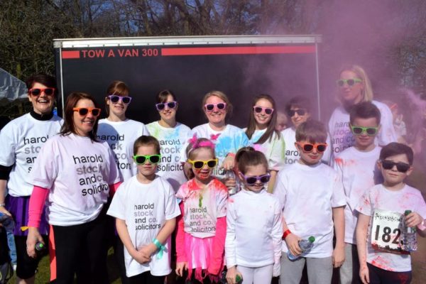 Team photo from the colour run